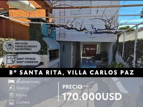 Casa en Venta en Santa Rita, Villa Carlos Paz