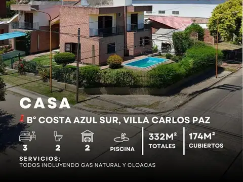 Casa en Venta en Costa Azul, Villa Carlos Paz