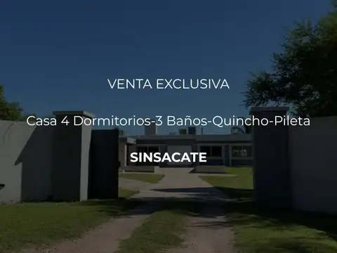 Casa en Venta en Sinsacate, Totoral