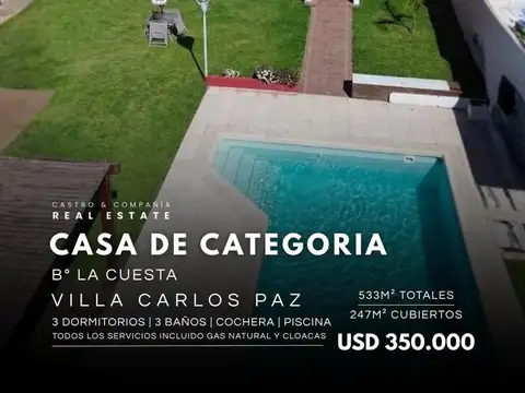 Casa en Venta en La Cuesta, Villa Carlos Paz