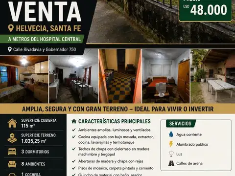 Casa en Venta en Helvecia, Garay