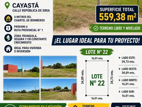 Terreno en Venta en Cayasta, Garay