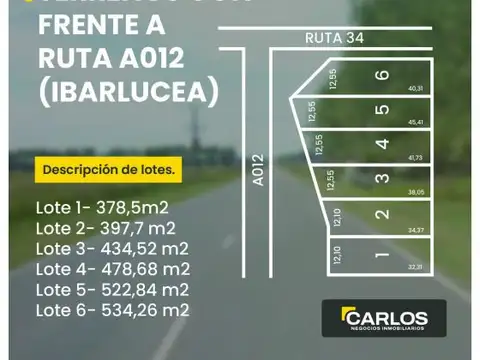 Terreno en Venta en Ibarlucea, Rosario