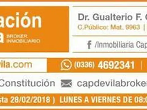 Terreno en Venta en Villa Constitucion, Constitución