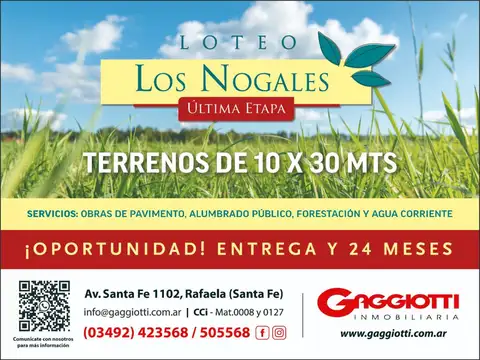 Terreno en Venta en Rafaela, Castellanos