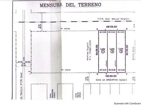 Terreno en Venta en Las Rosas, Belgrano