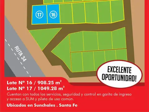 Terreno en Venta en Sunchales, Castellanos