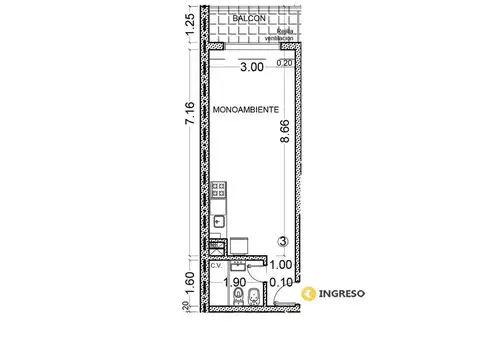 Departamento en Venta en Centro, Rosario