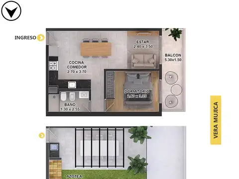 Departamento en Venta en Luis Agote, Rosario