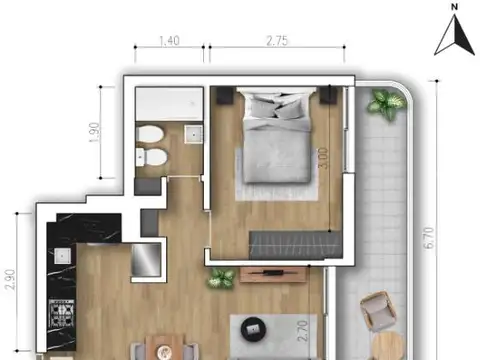 Departamento en Venta en Centro, Rosario