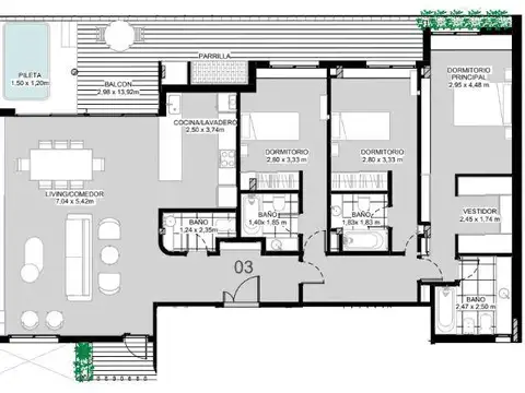 Departamento en Venta en Centro, Rosario