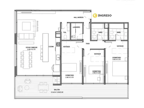 Departamento en Venta en Pichincha, Rosario