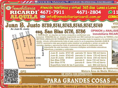 Terreno en Alquiler en Versalles, Capital Federal