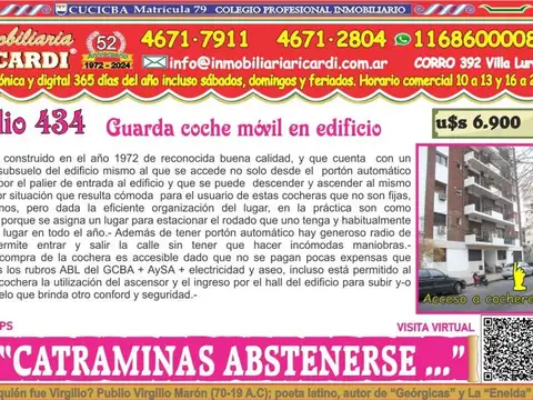 Cochera en Venta en Villa Luro, Capital Federal