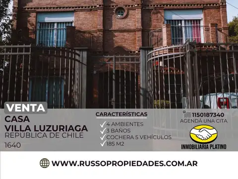 Casa en Venta en Villa Luzuriaga, Partido de La Matanza