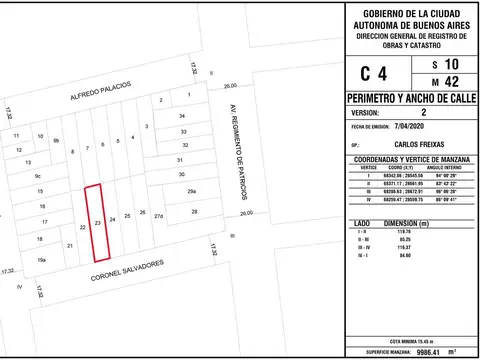 Terreno en Venta en Barracas, Capital Federal