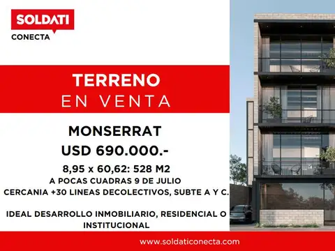 Terreno en Venta en Monserrat, Capital Federal