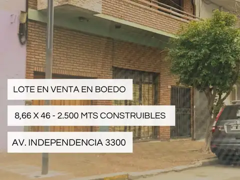 Terreno en Venta en Boedo, CABA