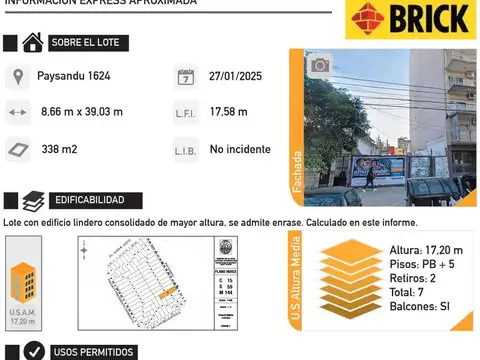 Terreno en Venta en Caballito, Capital Federal