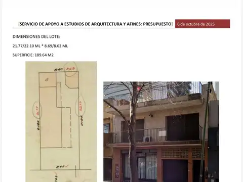 Terreno en Venta en Villa Crespo, Capital Federal