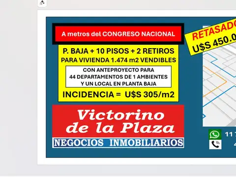 Terreno en Venta en Balvanera, CABA