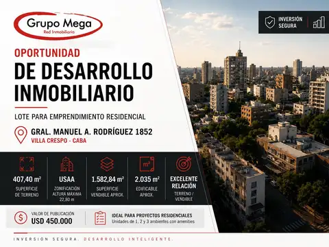 Terreno en Venta en Villa Crespo, Capital Federal