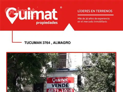 Terreno en Venta en Almagro, CABA