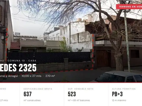 Terreno en Venta en Monte Castro, Capital Federal