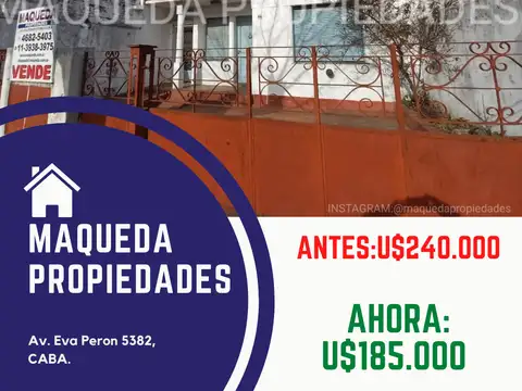 Casa en Venta en Villa Lugano, Capital Federal