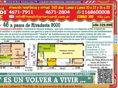 Casa en Venta en Velez Sarsfield, Capital Federal