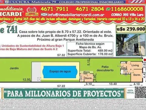 Casa en Venta en Parque Avellaneda, Capital Federal