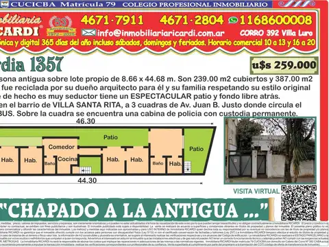 Casa en Venta en Villa Santa Rita, Capital Federal
