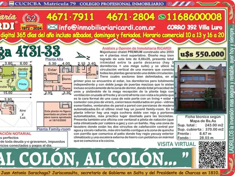 Casa en Venta en Villa Luro, Capital Federal