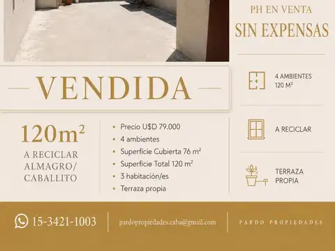 PH en Venta en Caballito Norte, Caballito