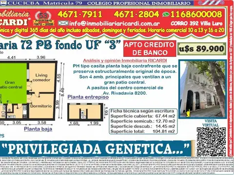 PH en Venta en Floresta, Capital Federal