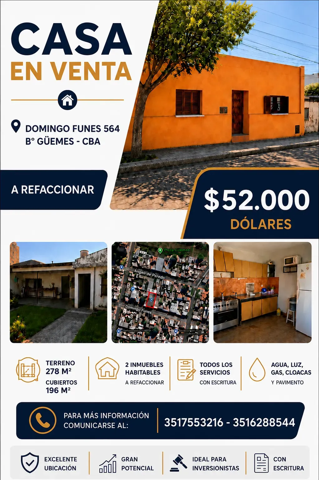 🚨 ¡OPORTUNIDAD ÚNICA DE INVERSIÓN EN BARRIO GÜEMES! 🚨