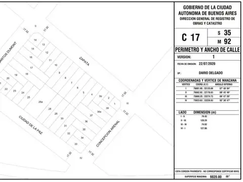 Terreno en Venta en Belgrano, CABA