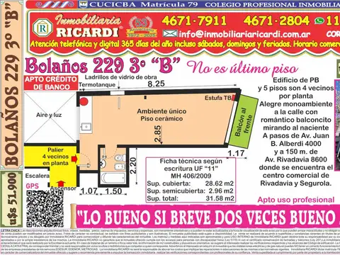Departamento en Venta en Velez Sarsfield, Capital Federal