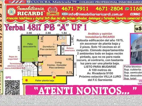 Departamento en Venta en Villa Luro, Capital Federal