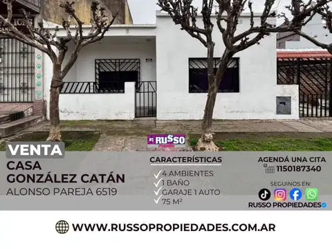 Casa en Venta en Gonzalez Catan, Partido de La Matanza