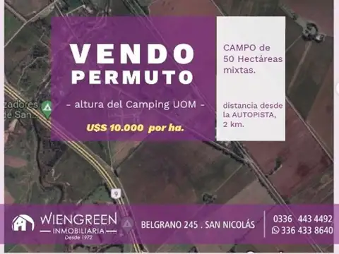 Campo en Venta en San Nicolás de los Arroyos, Partido de San Nicolás