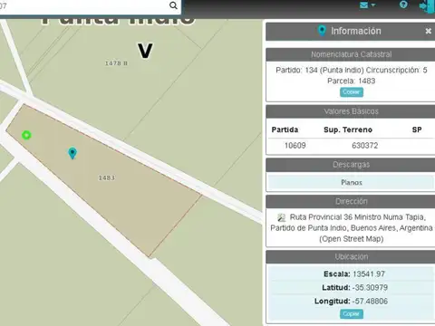 Campo en Venta en Magdalena, Partido de Magdalena