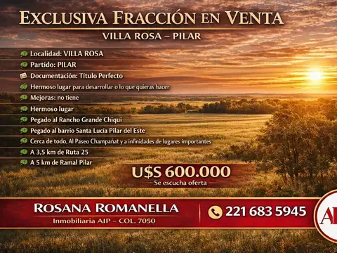 Campo en Venta en Pilar, Partido de Pilar