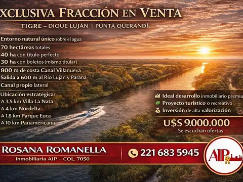 Campo en Venta en Tigre Centro, Partido de Tigre