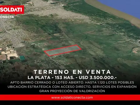 Campo en Venta en La Plata, Partido de La Plata