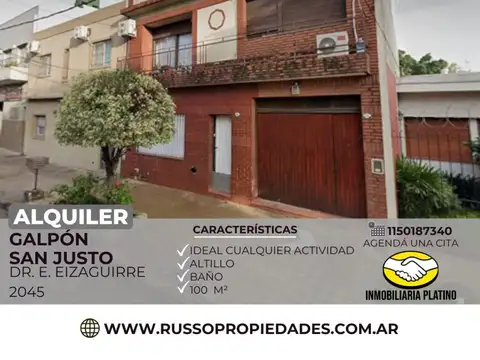 Galpón en Alquiler en San Justo, Partido de La Matanza
