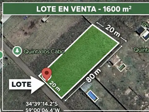 Terreno en Venta en General Rodríguez, Partido de General Rodríguez