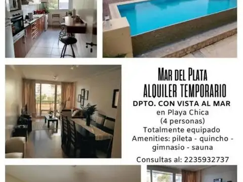 Departamento en Alquiler Temporal en Playa Chica, Mar del Plata