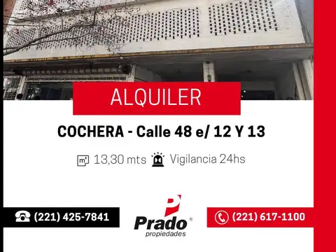 Cochera en Alquiler en Centro calle 12, La Plata