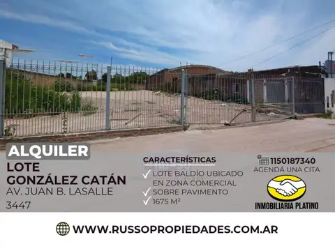 Terreno en Alquiler en Gonzalez Catan, Partido de La Matanza